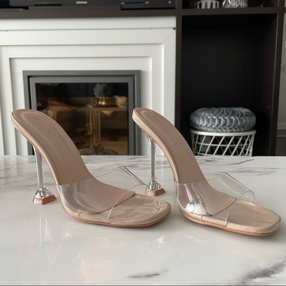 ⚡️BRAND NEW ⚡️ PLT Nude Clear Heel Sandals - Picture 5 of 7